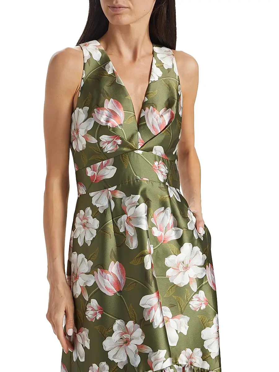 SACHIN & BABI Women's Rori Floral Satin Gown | Thumbnail 6 SACHIN & BABI Women's Rori Floral Satin Gown | Thumbnail 6