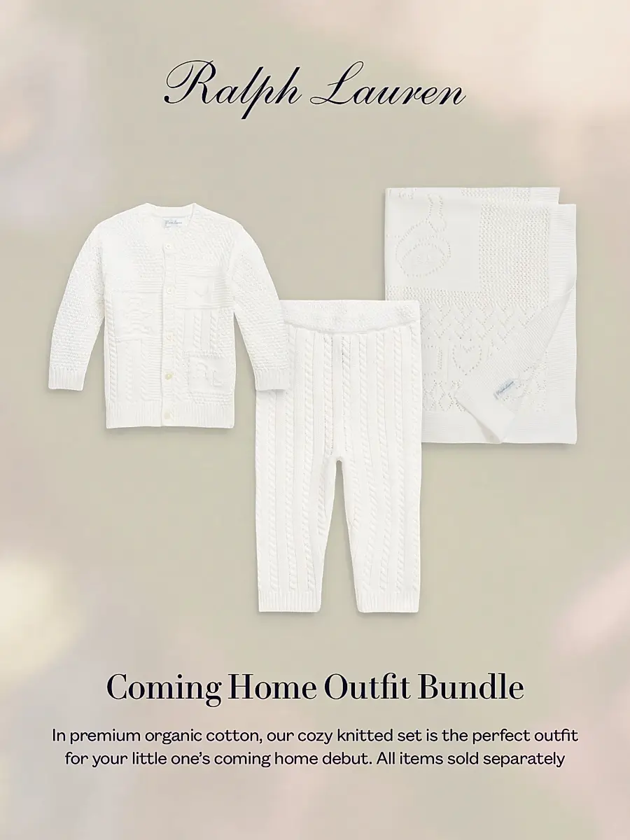 Polo Ralph Lauren Unisex Organic Cotton Pointelle Blanket | Thumbnail 2