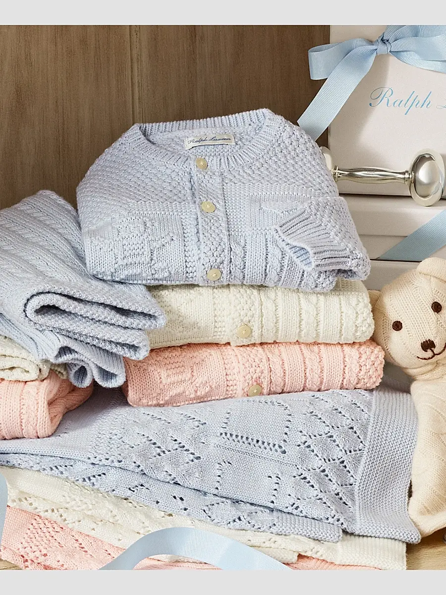 Polo Ralph Lauren Unisex Organic Cotton Pointelle Blanket | Thumbnail 4