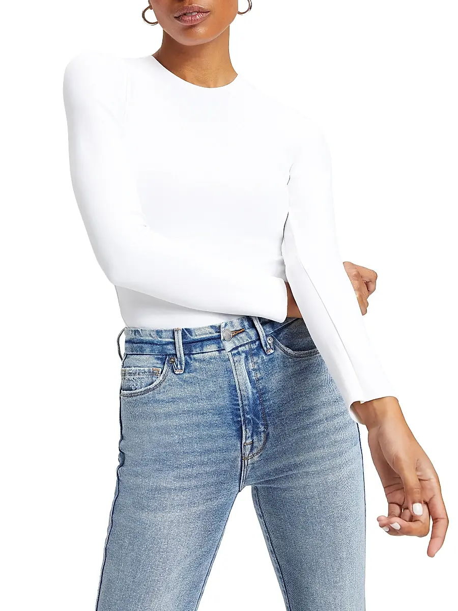 GOOD AMERICAN Women's Sculpting Crewneck Bodysuit | Thumbnail 4 GOOD AMERICAN Women's Sculpting Crewneck Bodysuit | Thumbnail 4