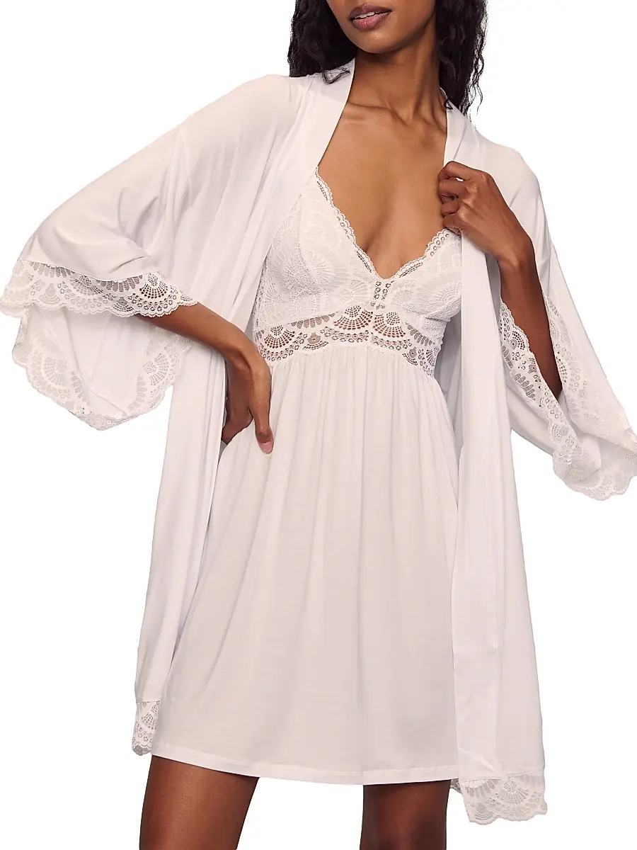 Eberjey Women's Mariana Modal Lace-Trim Chemise | Thumbnail 5 Eberjey Women's Mariana Modal Lace-Trim Chemise | Thumbnail 5