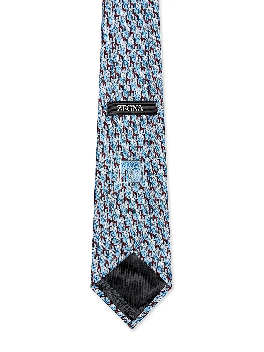 ZEGNA Men's Silk Tie - Light Blue | Thumbnail 2 ZEGNA Men's Silk Tie - Light Blue | Thumbnail 2
