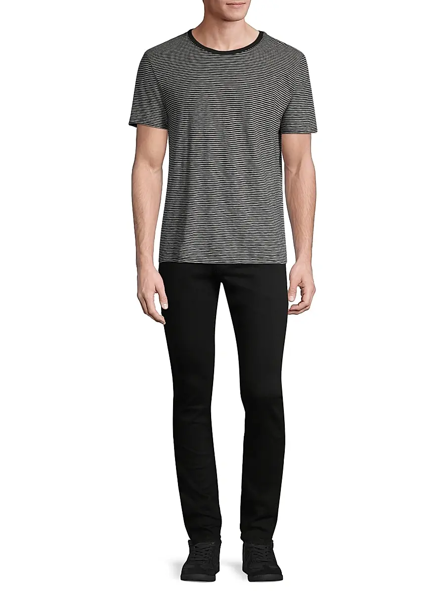 PAIGE Men's Croft Stretch Super Skinny Jeans - Black | Thumbnail 2 PAIGE Men's Croft Stretch Super Skinny Jeans - Black | Thumbnail 2