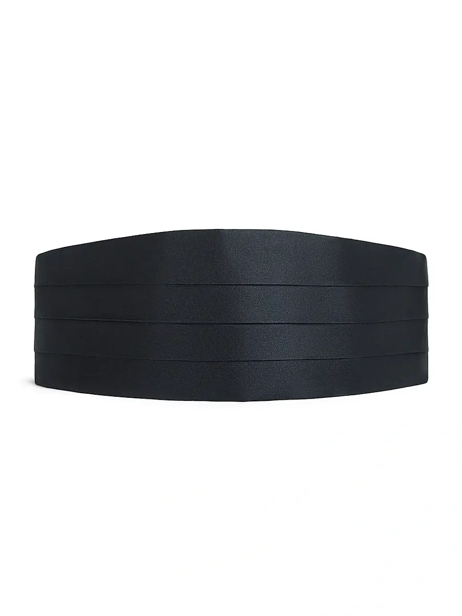ZEGNA Men's Silk Cummerbund - Dark Blue | Image 1 ZEGNA Men's Silk Cummerbund - Dark Blue | Image 1