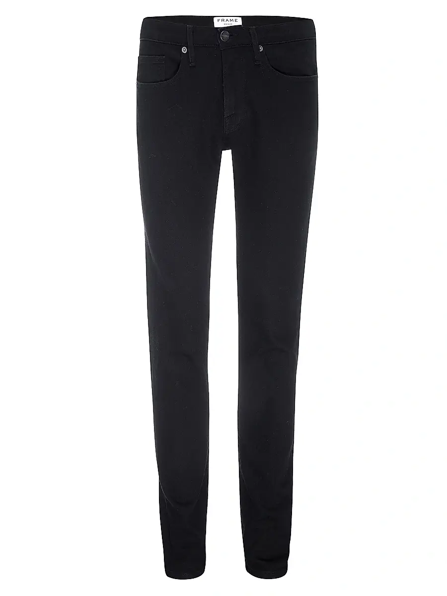 Frame L'Homme Cotton-Blend Slim-Fit Jeans - Noir - Size 40 | Image 1 Frame L'Homme Cotton-Blend Slim-Fit Jeans - Noir - Size 40 | Image 1
