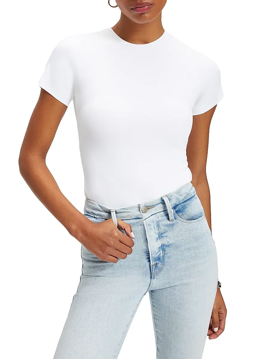 GOOD AMERICAN Women's Sculpting Tee Bodysuit | Thumbnail 4 GOOD AMERICAN Women's Sculpting Tee Bodysuit | Thumbnail 4
