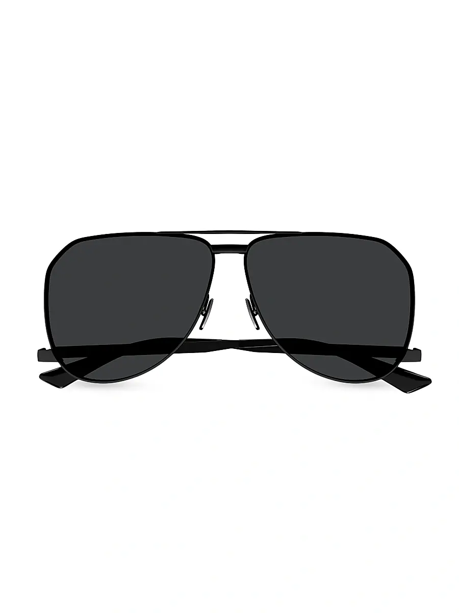 Saint Laurent Men's Fashion Icons 61MM Pilot Sunglasses - Black Dark Grey | Thumbnail 3