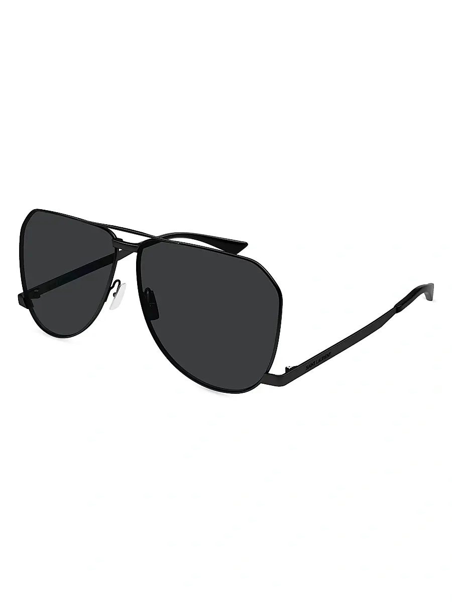 Saint Laurent Men's Fashion Icons 61MM Pilot Sunglasses - Black Dark Grey | Image 1 Saint Laurent Men's Fashion Icons 61MM Pilot Sunglasses - Black Dark Grey | Image 1