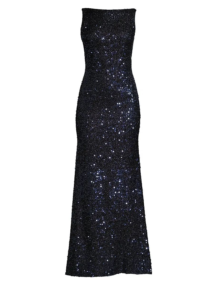 Mac Duggal Women's Sequin Sleeveless Sheath Gown