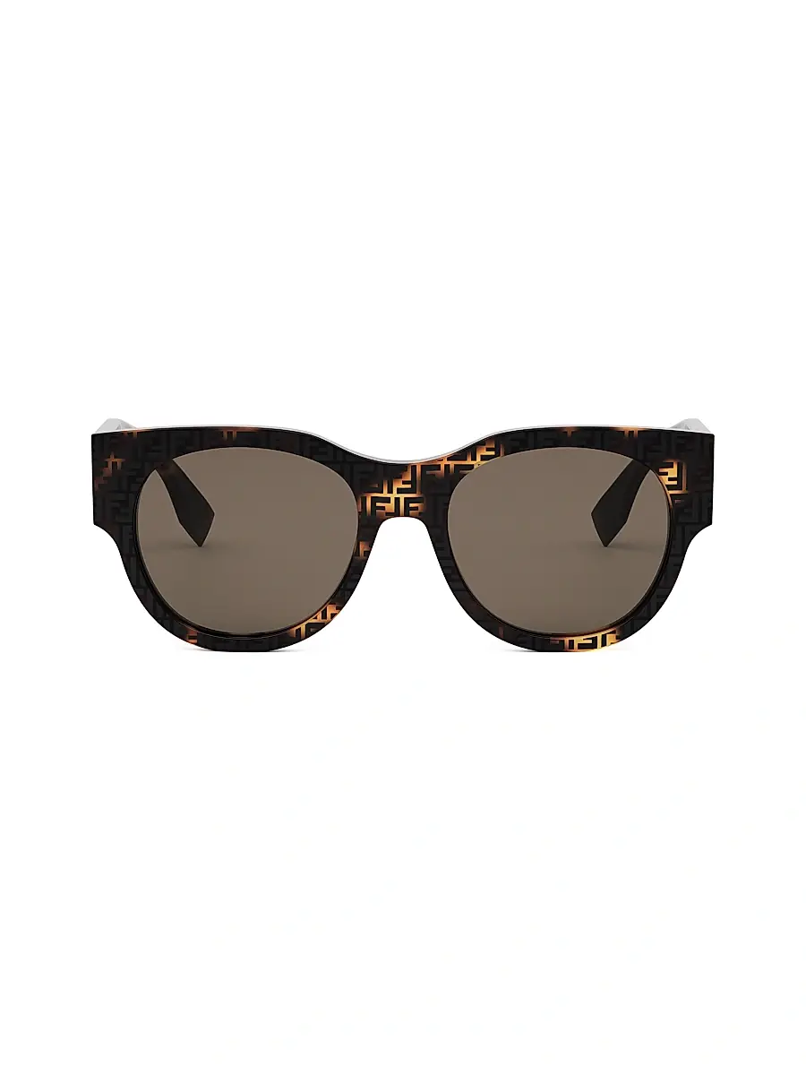 Fendi Women's Baguette 53MM Round Sunglasses - Brown Havana | Thumbnail 2 Fendi Women's Baguette 53MM Round Sunglasses - Brown Havana | Thumbnail 2