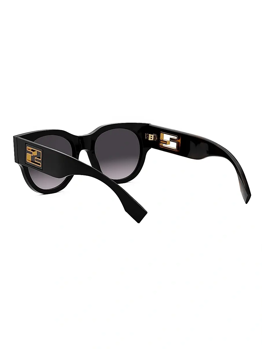 Fendi Women's Baguette 53MM Round Sunglasses - Brown Havana | Thumbnail 12 Fendi Women's Baguette 53MM Round Sunglasses - Brown Havana | Thumbnail 12