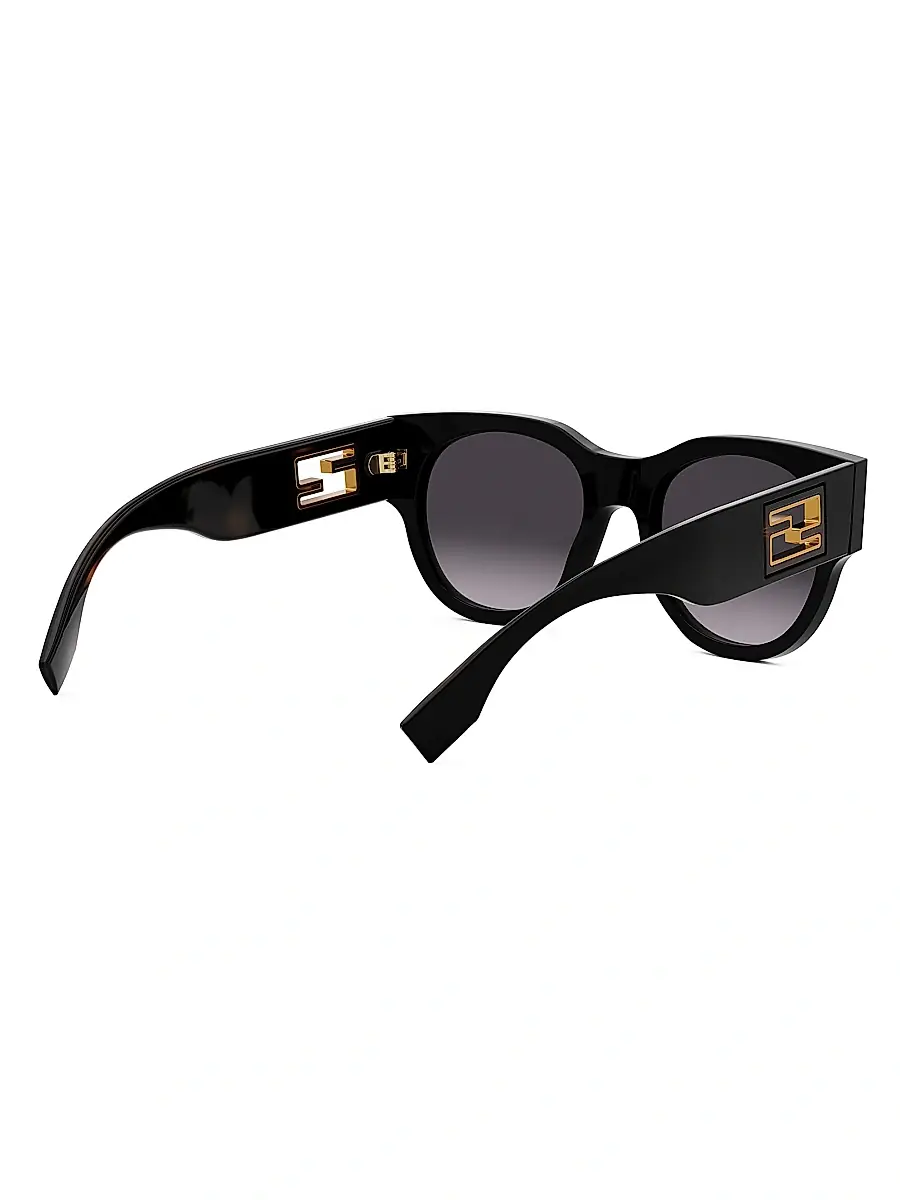 Fendi Women's Baguette 53MM Round Sunglasses - Brown Havana | Thumbnail 14 Fendi Women's Baguette 53MM Round Sunglasses - Brown Havana | Thumbnail 14