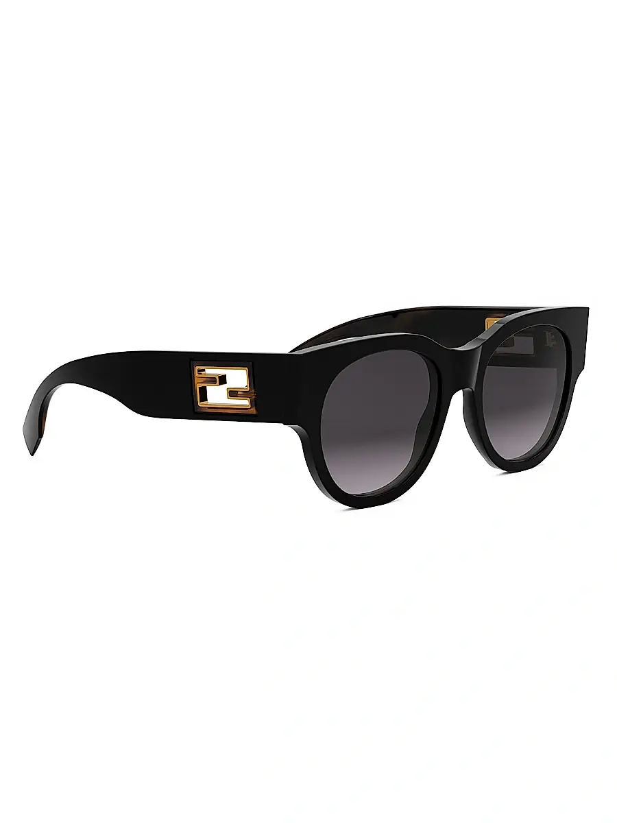 Fendi Women's Baguette 53MM Round Sunglasses - Brown Havana | Thumbnail 16 Fendi Women's Baguette 53MM Round Sunglasses - Brown Havana | Thumbnail 16