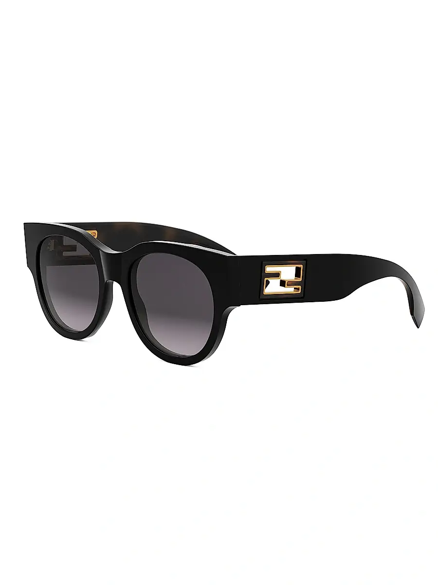 Fendi Women's Baguette 53MM Round Sunglasses - Brown Havana | Thumbnail 9 Fendi Women's Baguette 53MM Round Sunglasses - Brown Havana | Thumbnail 9