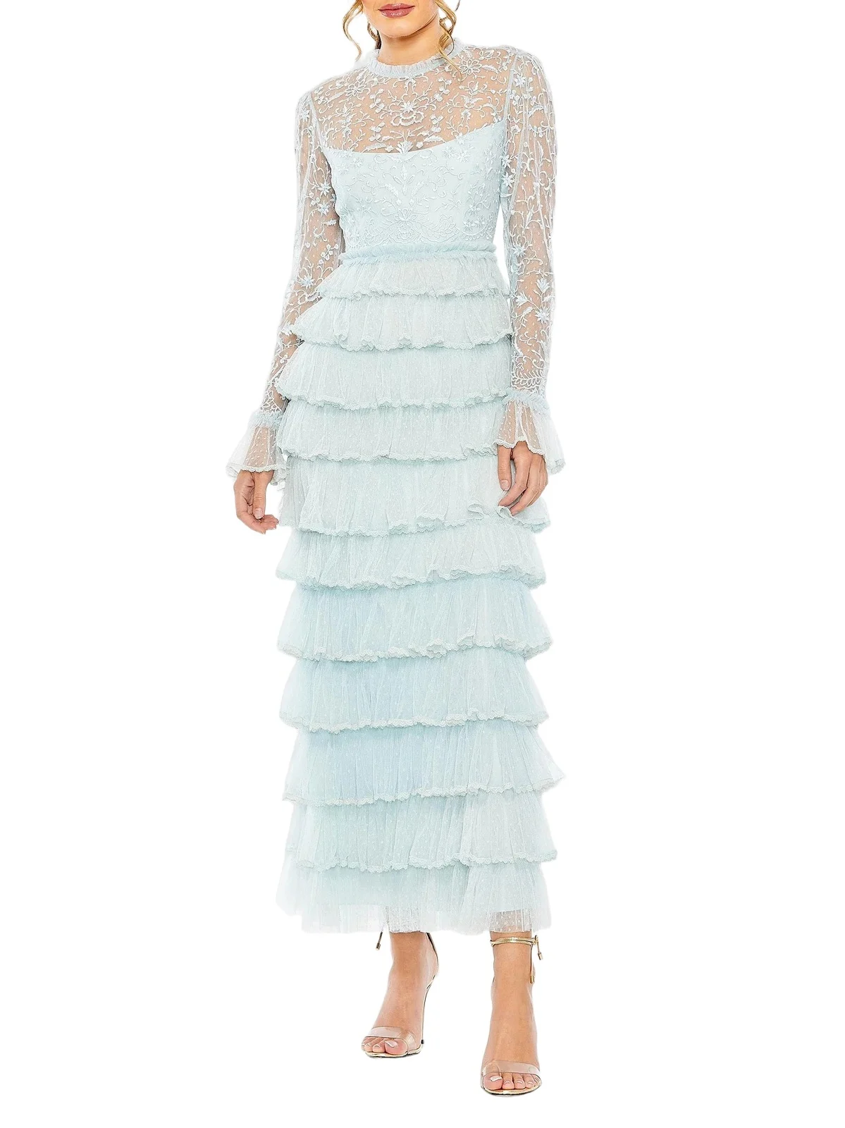 Mac Duggal Women's Embroidered Tiered Gown | Thumbnail 1 Mac Duggal Women's Embroidered Tiered Gown | Thumbnail 1