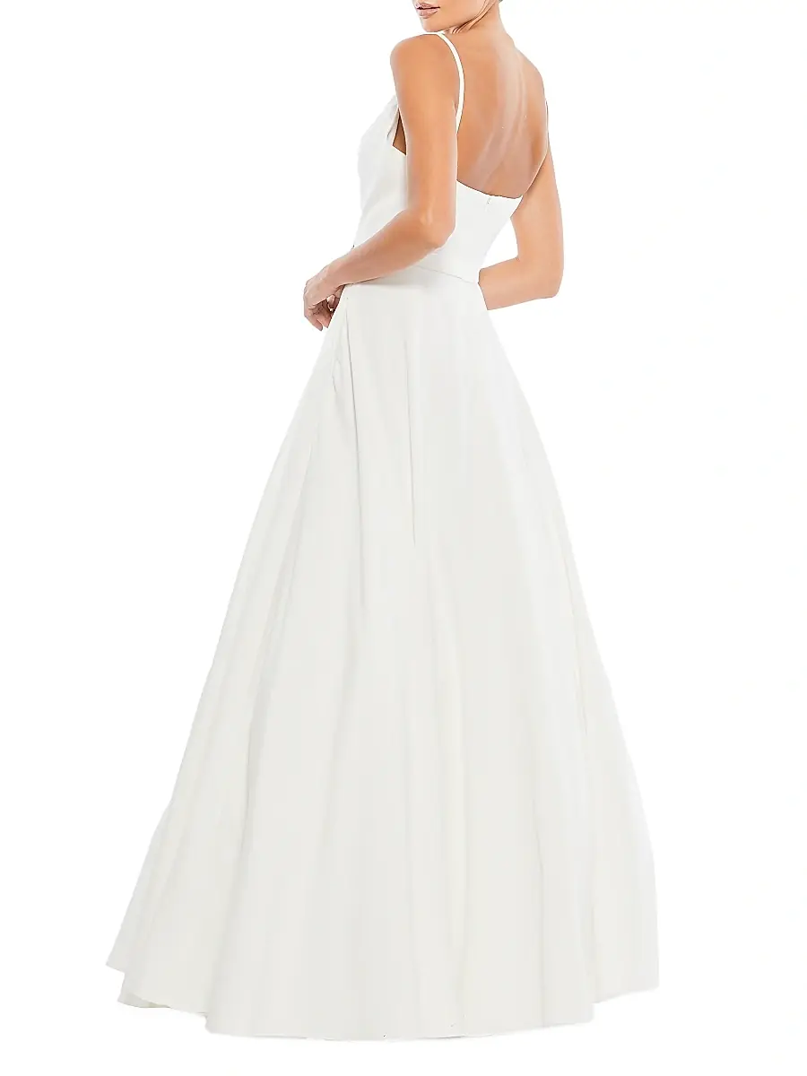 Mac Duggal Women's Classic Taffeta A-Line Gown | Thumbnail 3 Mac Duggal Women's Classic Taffeta A-Line Gown | Thumbnail 3