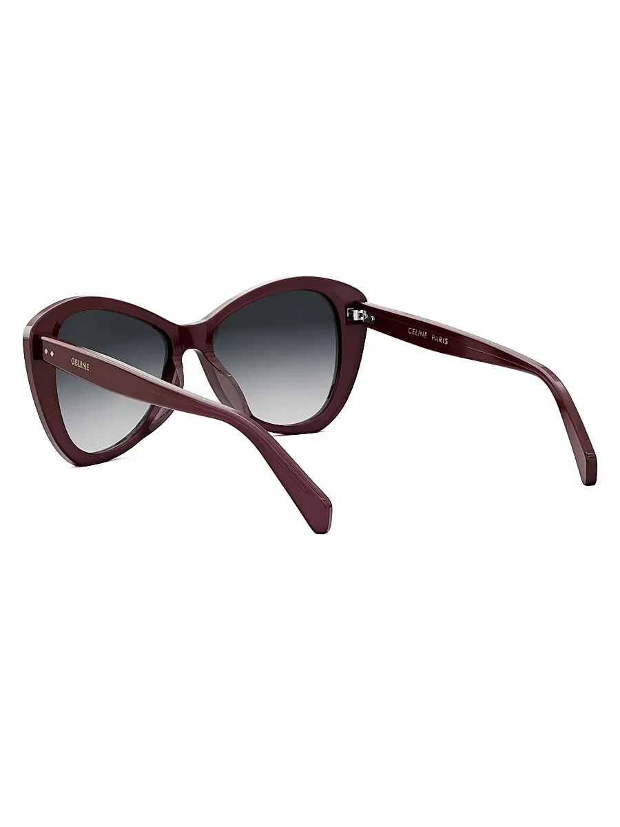 CELINE Women's Thin 55MM Butterfly Sunglasses - Bordeaux | Thumbnail 5 CELINE Women's Thin 55MM Butterfly Sunglasses - Bordeaux | Thumbnail 5