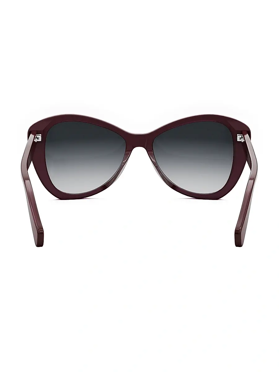 CELINE Women's Thin 55MM Butterfly Sunglasses - Bordeaux | Thumbnail 6 CELINE Women's Thin 55MM Butterfly Sunglasses - Bordeaux | Thumbnail 6