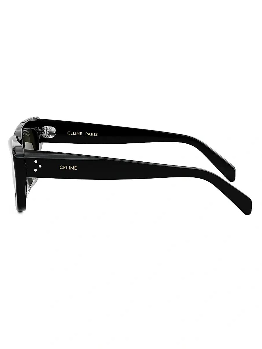 CELINE Women's Bold 54MM Rectangular Sunglasses - Black | Thumbnail 4 CELINE Women's Bold 54MM Rectangular Sunglasses - Black | Thumbnail 4