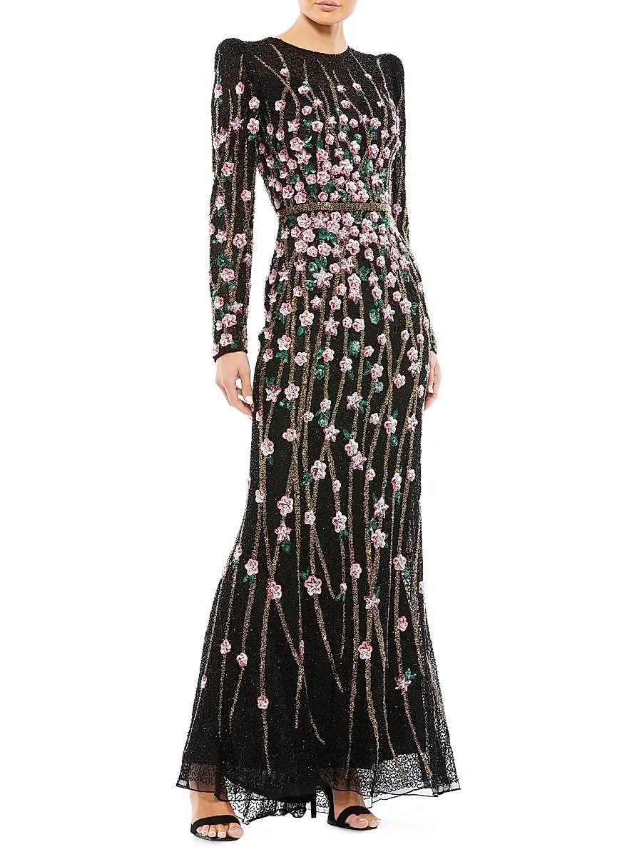 Mac Duggal Women's Beaded A-Line Gown | Thumbnail 2 Mac Duggal Women's Beaded A-Line Gown | Thumbnail 2
