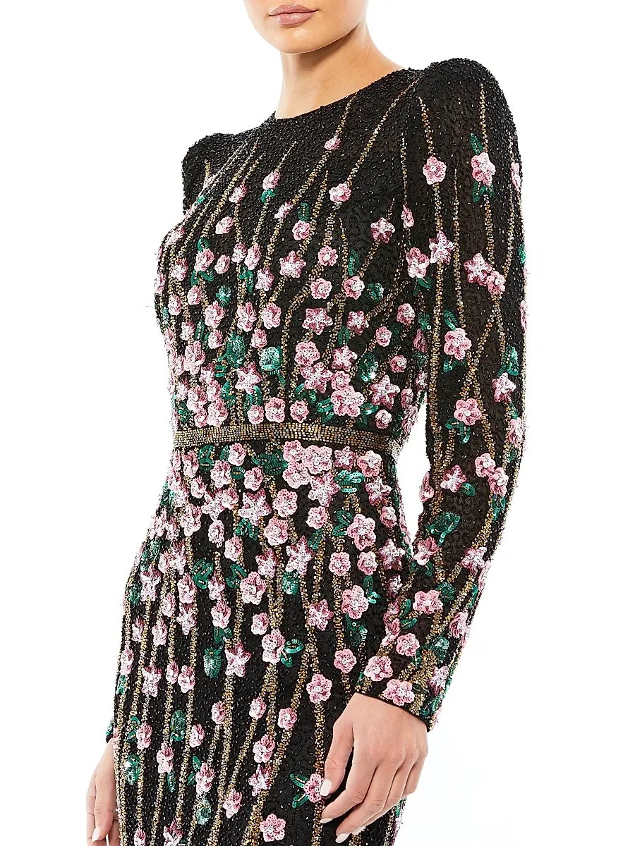 Mac Duggal Women's Beaded A-Line Gown | Thumbnail 4 Mac Duggal Women's Beaded A-Line Gown | Thumbnail 4