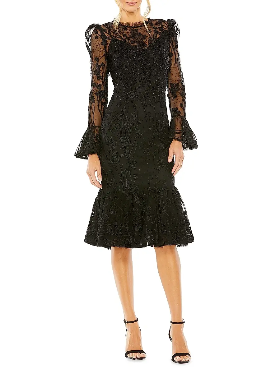 Mac Duggal Women's Embellished High-Neck Dress | Thumbnail 2 Mac Duggal Women's Embellished High-Neck Dress | Thumbnail 2