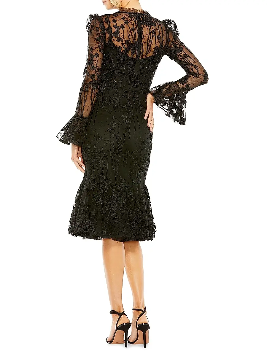 Mac Duggal Women's Embellished High-Neck Dress | Thumbnail 3 Mac Duggal Women's Embellished High-Neck Dress | Thumbnail 3