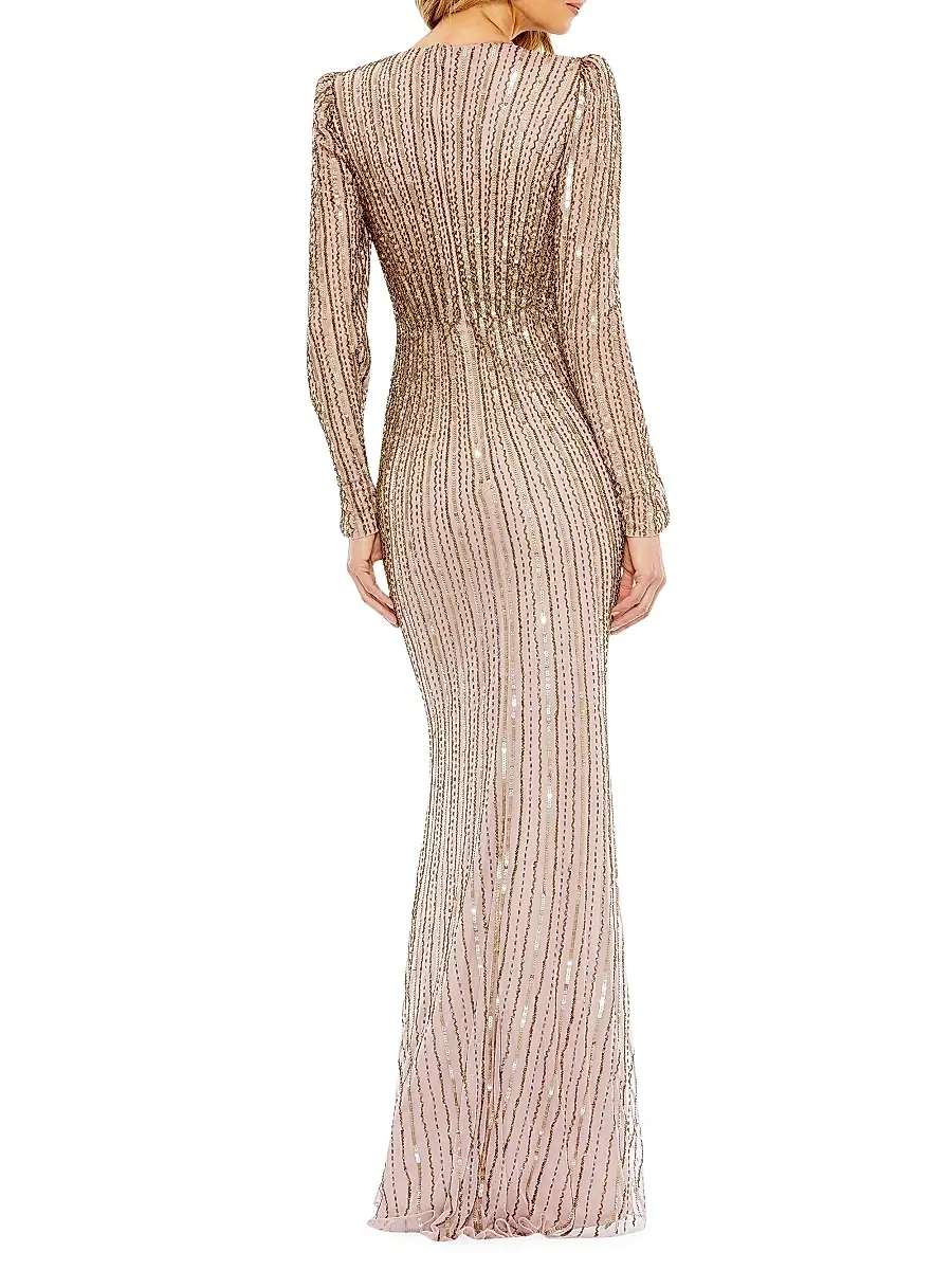 Mac Duggal Women's Embellished Knotted Column Gown | Thumbnail 2 Mac Duggal Women's Embellished Knotted Column Gown | Thumbnail 2