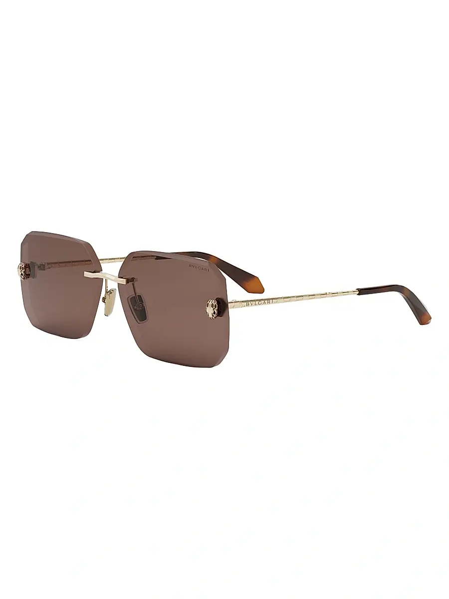BVLGARI Women's Serpenti 62MM Rectangular Sunglasses - Gold Brown | Image 1 BVLGARI Women's Serpenti 62MM Rectangular Sunglasses - Gold Brown | Image 1