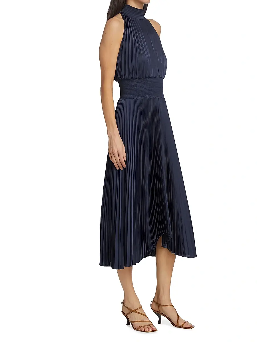 A.L.C. A. L.C. Women's Renzo Pleated Blouson Dress | Thumbnail 4 A.L.C. A. L.C. Women's Renzo Pleated Blouson Dress | Thumbnail 4