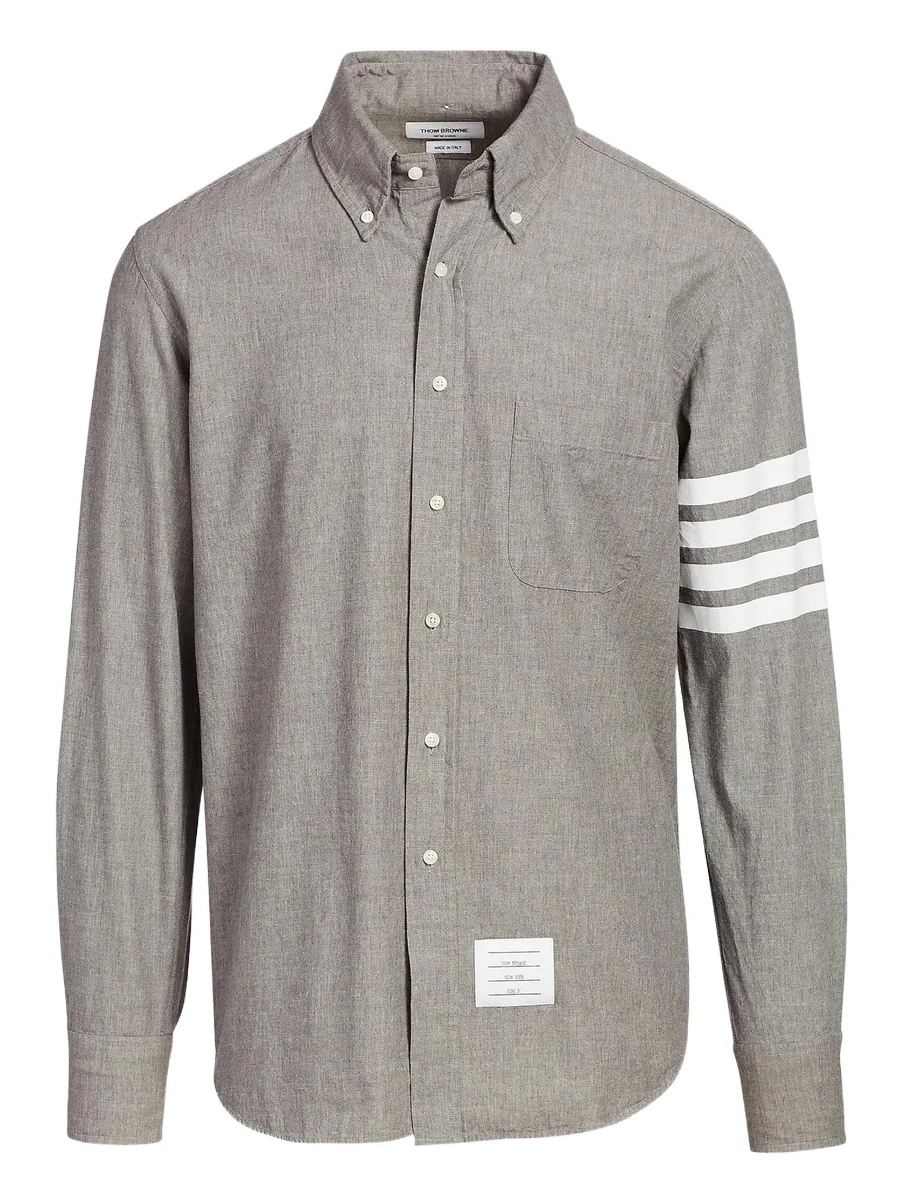 Men's Straight-Fit Button-Down Stripe Long Sleeve Shirt