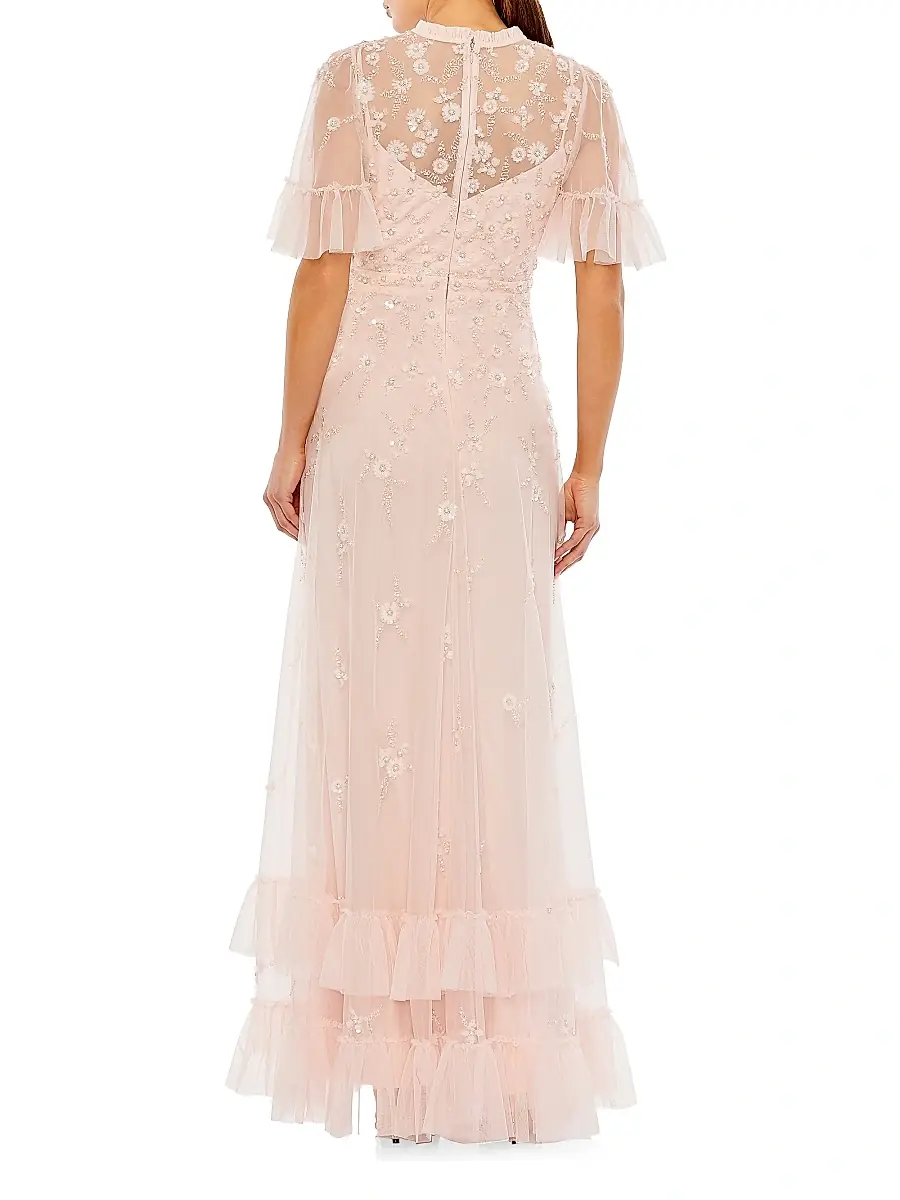 Mac Duggal Women's Floral Sequin-Embellished A-Line Gown | Thumbnail 2