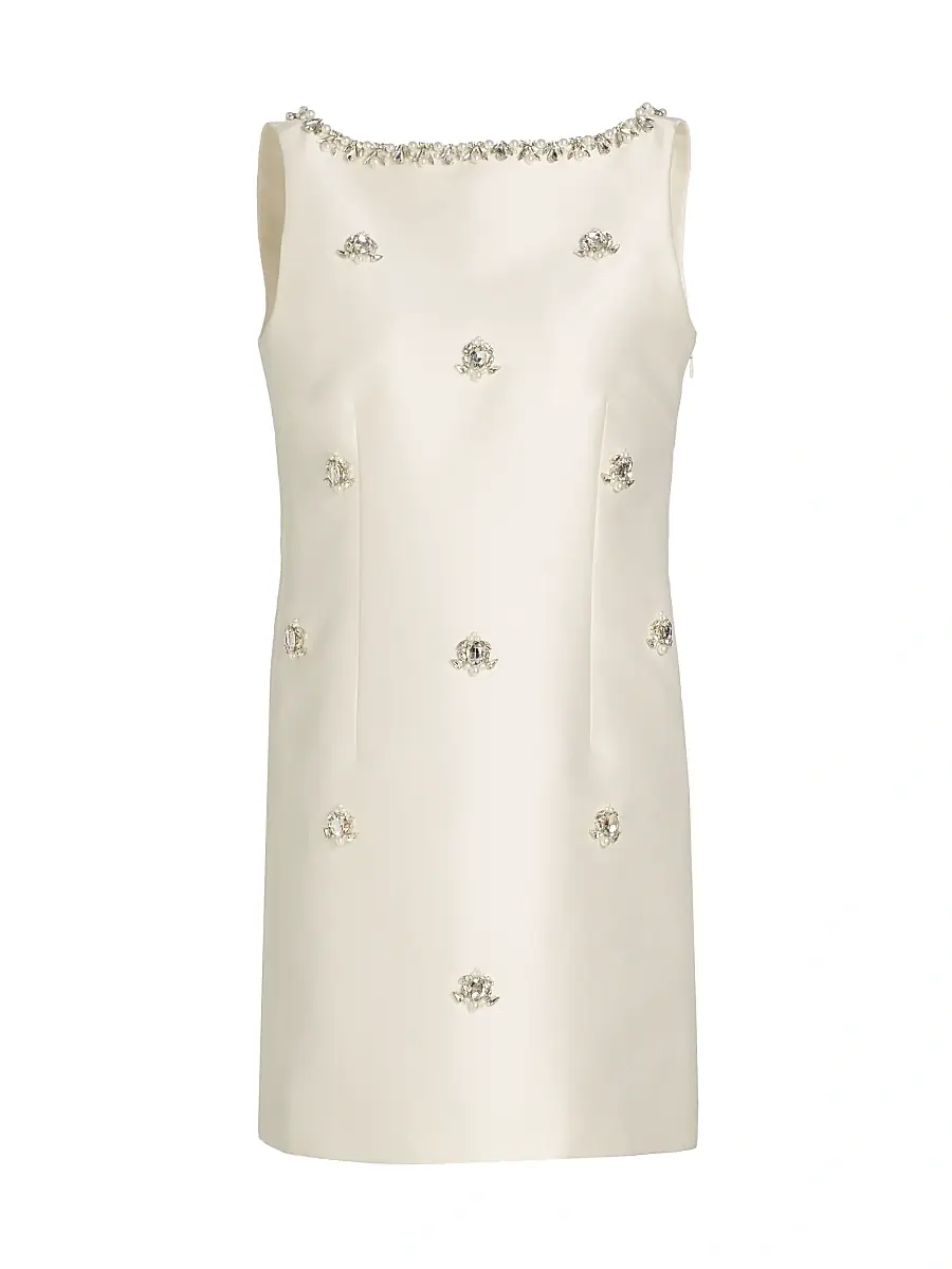 SACHIN & BABI Women's Marcella Beaded Mikado Sheath Dress