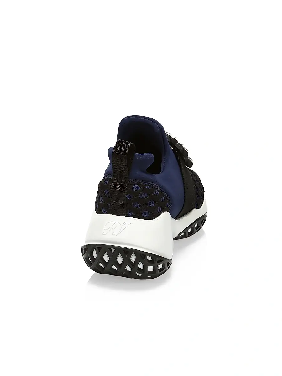 Roger Vivier Women's Viv Run Strass Buckle Sneakers - Beige | Thumbnail 9