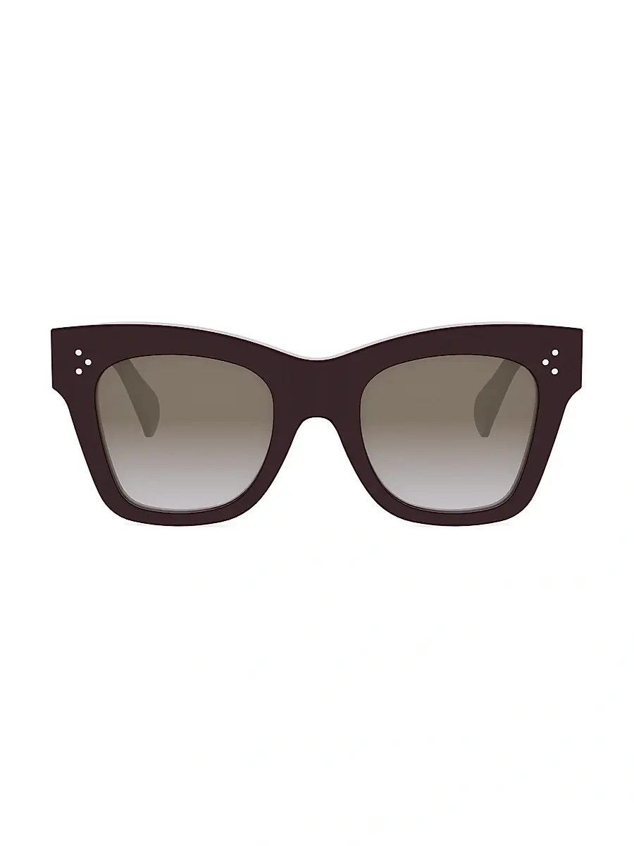 CELINE Women's 50MM Square Cat-Eye Sunglasses - Shiny Dark Brown Gradient Smoke | Thumbnail 2 CELINE Women's 50MM Square Cat-Eye Sunglasses - Shiny Dark Brown Gradient Smoke | Thumbnail 2