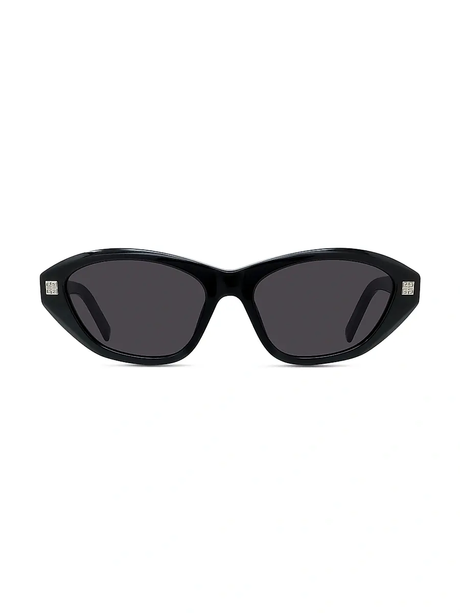 Givenchy Women's Gv Day 55MM Cat-Eye Sunglasses - Shiny Black | Image 1 Givenchy Women's Gv Day 55MM Cat-Eye Sunglasses - Shiny Black | Image 1