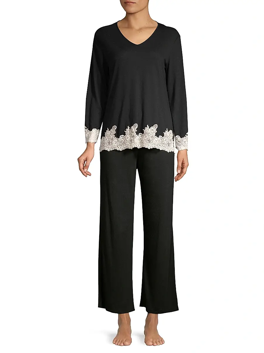 Natori Women's Luxe Shangri La Two-Piece Pajama Set - Grey | Thumbnail 9 Natori Women's Luxe Shangri La Two-Piece Pajama Set - Grey | Thumbnail 9