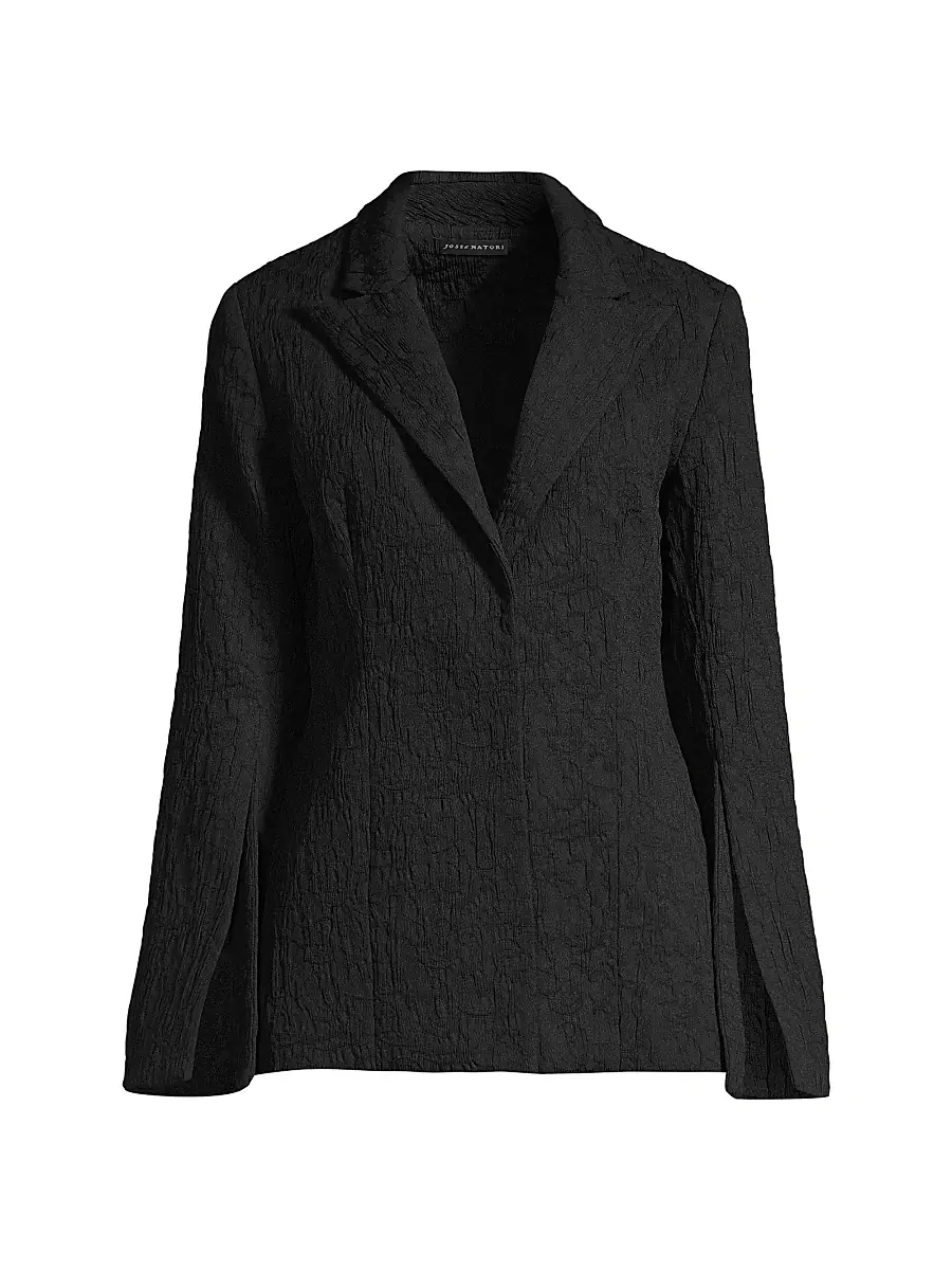 Josie Natori Women's Textured Split Sleeve Blazer