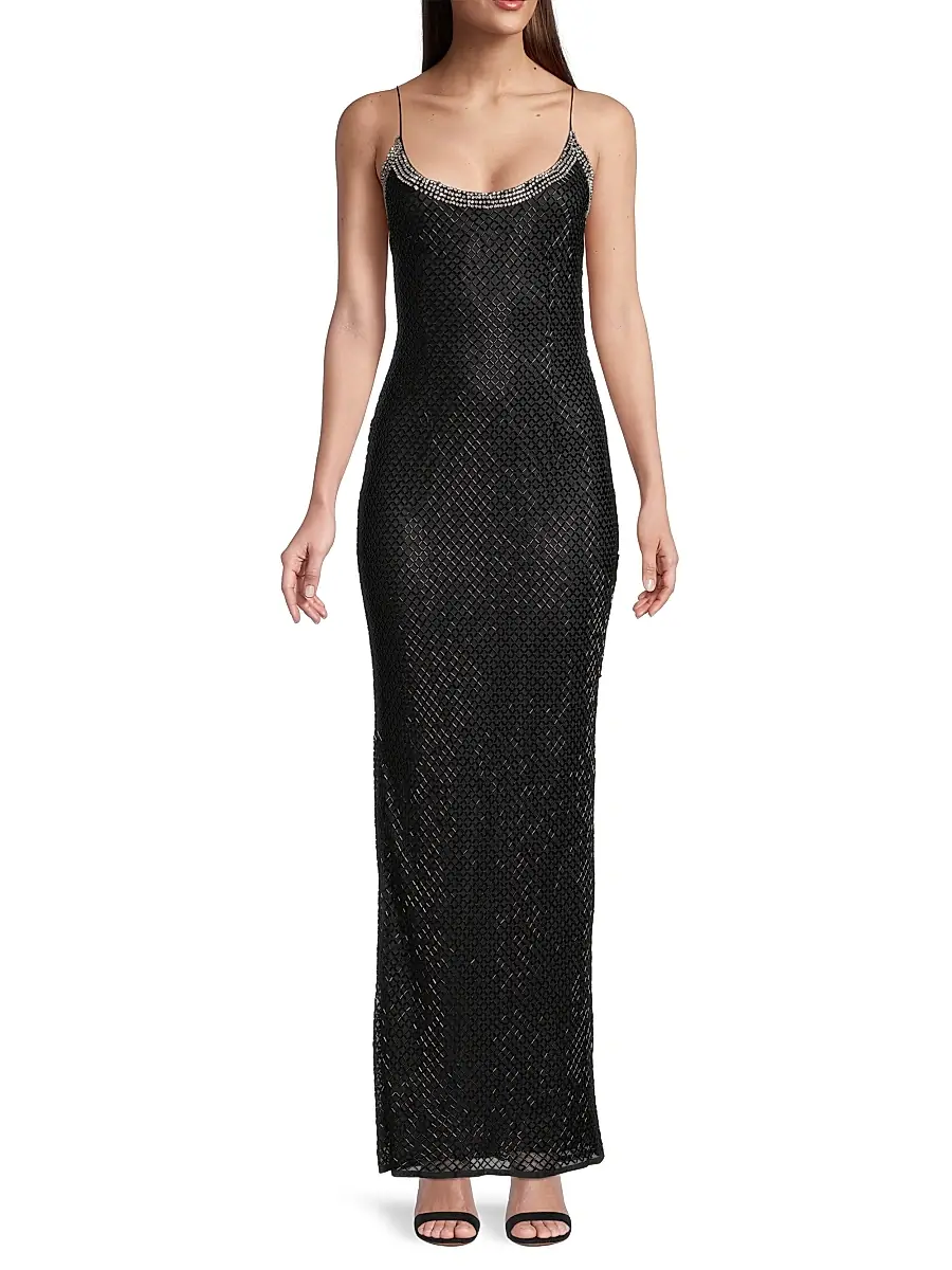 Mac Duggal Women's Beaded Column Gown | Thumbnail 2