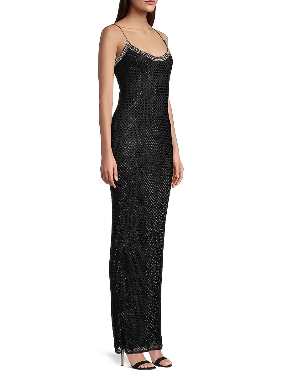 Mac Duggal Women's Beaded Column Gown | Thumbnail 4