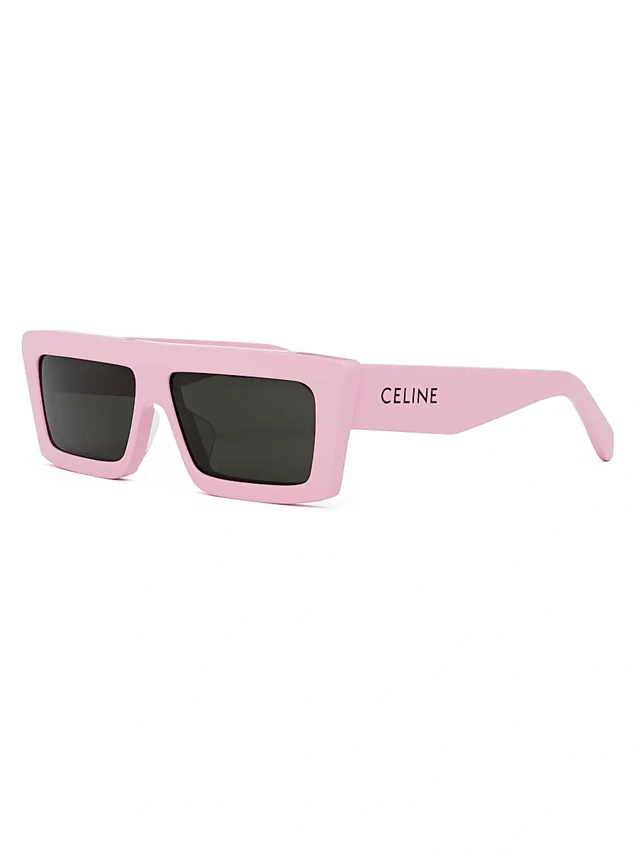 CELINE Women's Monochrome 57MM Rectangle Sunglasses - Shiny Pink | Thumbnail 2 CELINE Women's Monochrome 57MM Rectangle Sunglasses - Shiny Pink | Thumbnail 2