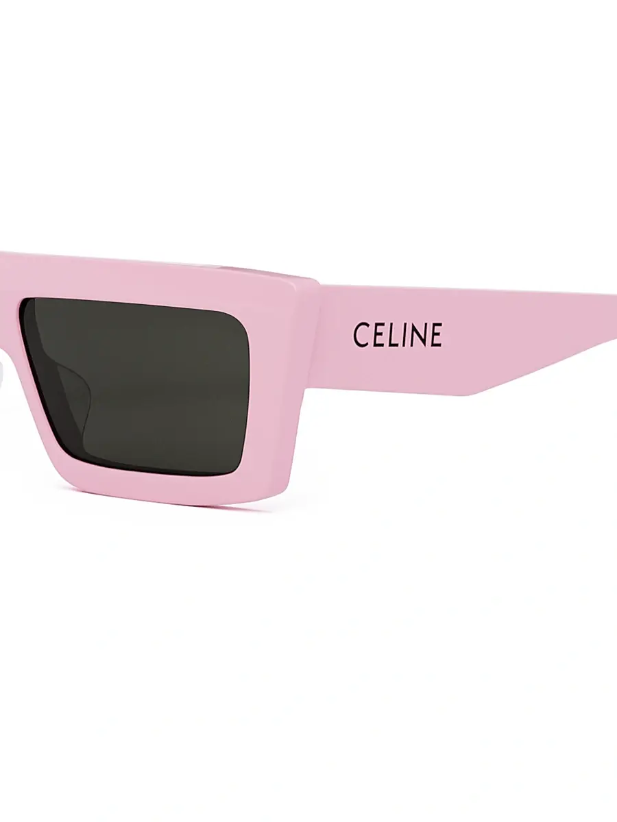 CELINE Women's Monochrome 57MM Rectangle Sunglasses - Shiny Pink | Thumbnail 3 CELINE Women's Monochrome 57MM Rectangle Sunglasses - Shiny Pink | Thumbnail 3