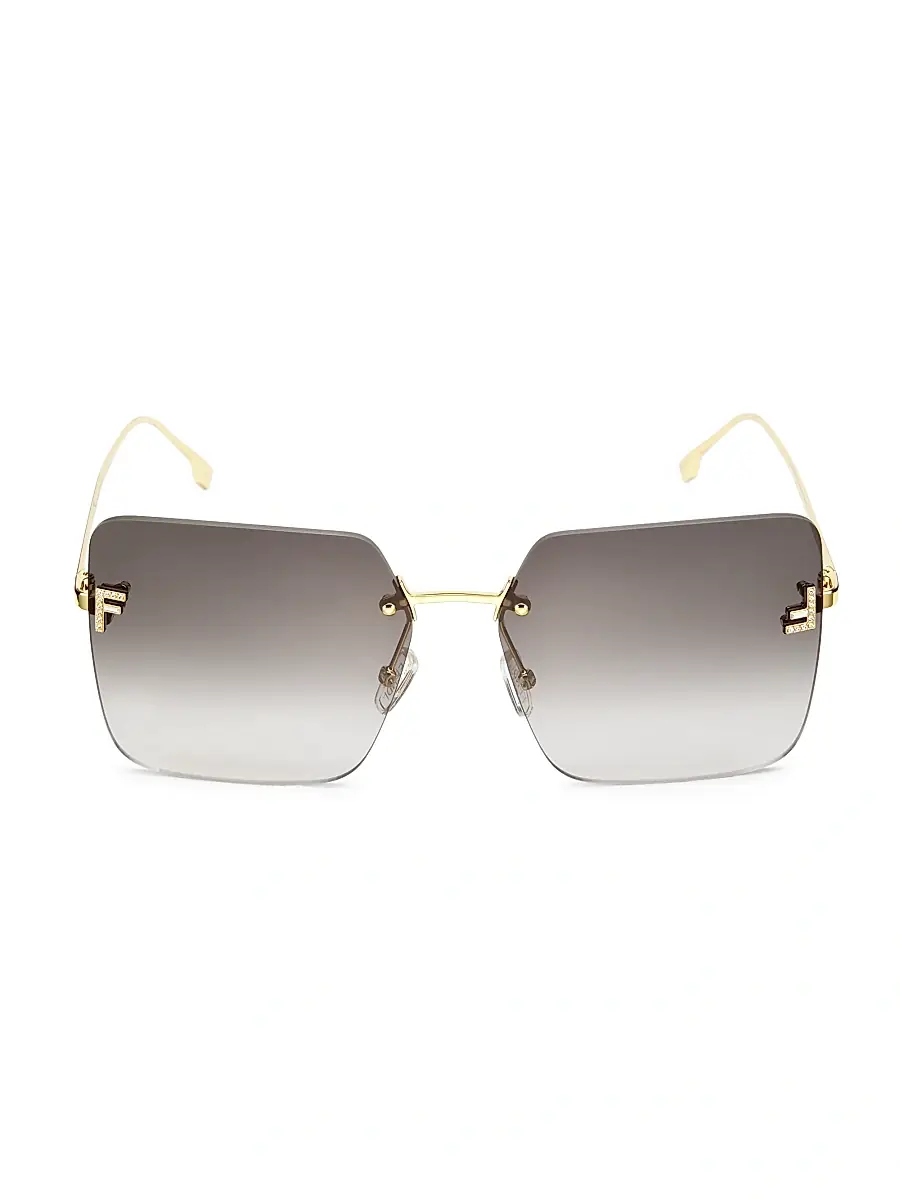 Fendi Women's 59MM Square Sunglasses - Brown | Thumbnail 5 Fendi Women's 59MM Square Sunglasses - Brown | Thumbnail 5