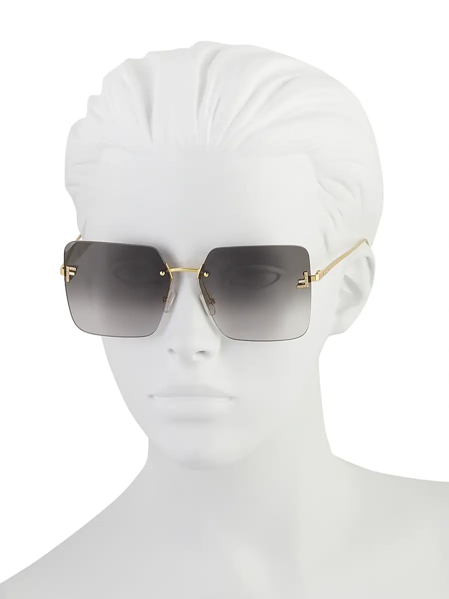 Fendi Women's 59MM Square Sunglasses - Brown | Thumbnail 8 Fendi Women's 59MM Square Sunglasses - Brown | Thumbnail 8