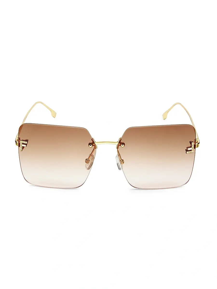 Fendi Women's 59MM Square Sunglasses - Brown | Image 1 Fendi Women's 59MM Square Sunglasses - Brown | Image 1