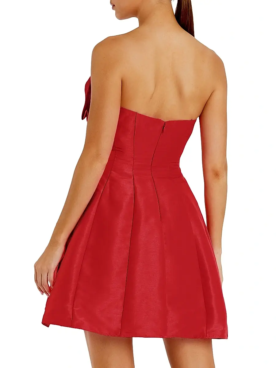 Mac Duggal Women's Strapless Bow Minidress | Thumbnail 3 Mac Duggal Women's Strapless Bow Minidress | Thumbnail 3