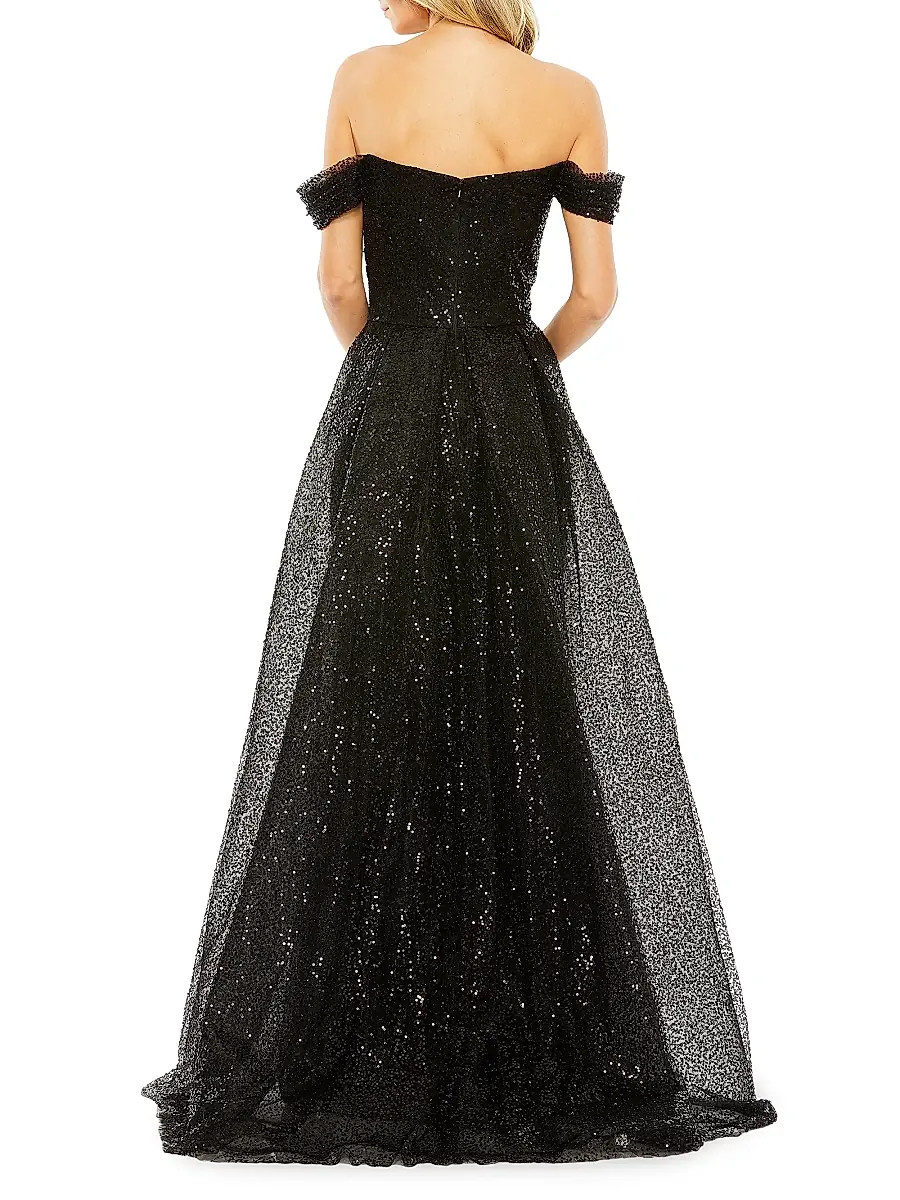 Mac Duggal Women's Sequined Off-The-Shoulder Gown - Sage | Thumbnail 2