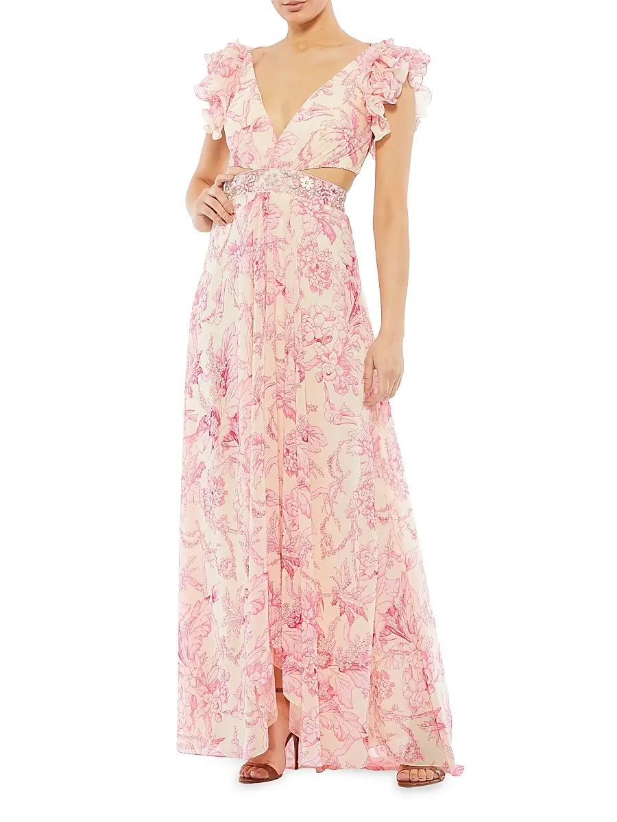 Mac Duggal Women's Floral Gown