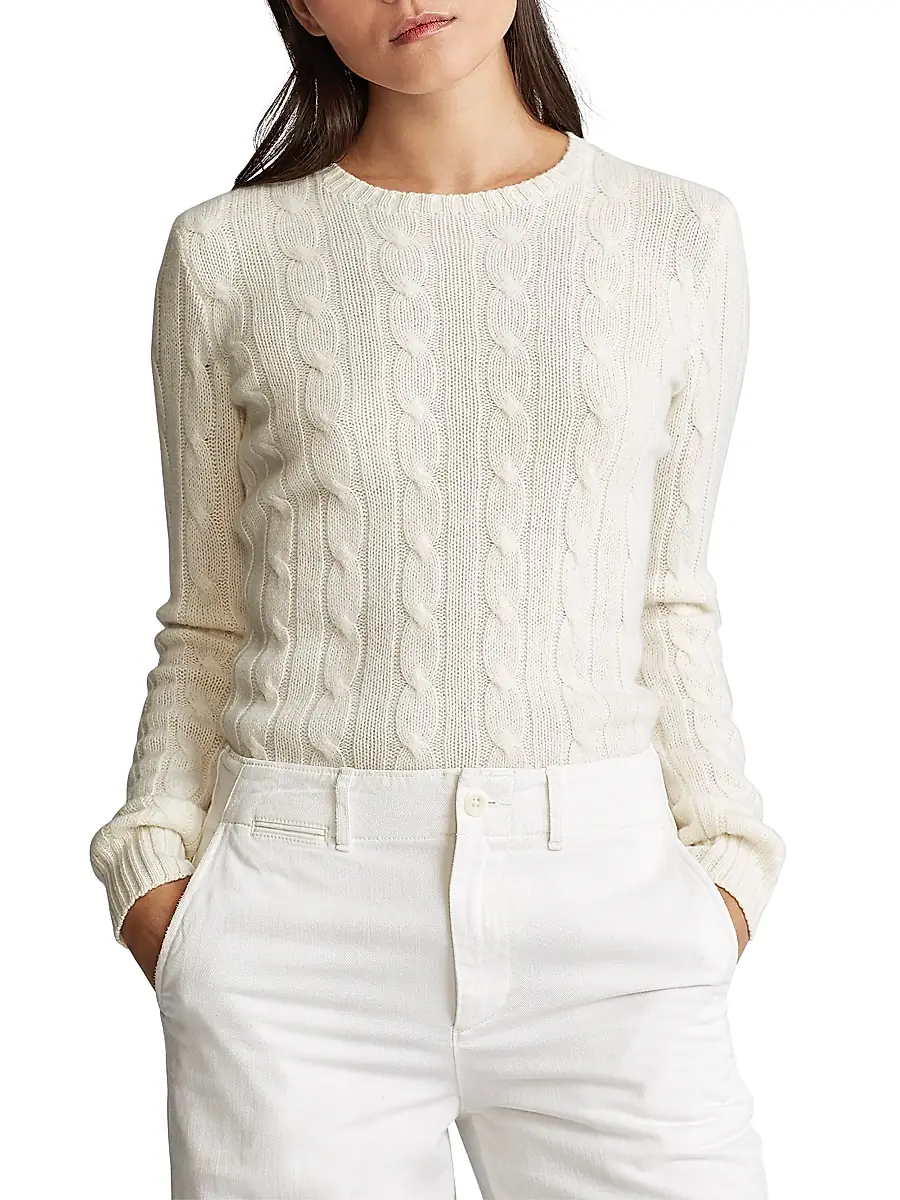 Polo Ralph Lauren Women's Julianna Cable-Knit Cashmere Sweater | Thumbnail 3 Polo Ralph Lauren Women's Julianna Cable-Knit Cashmere Sweater | Thumbnail 3