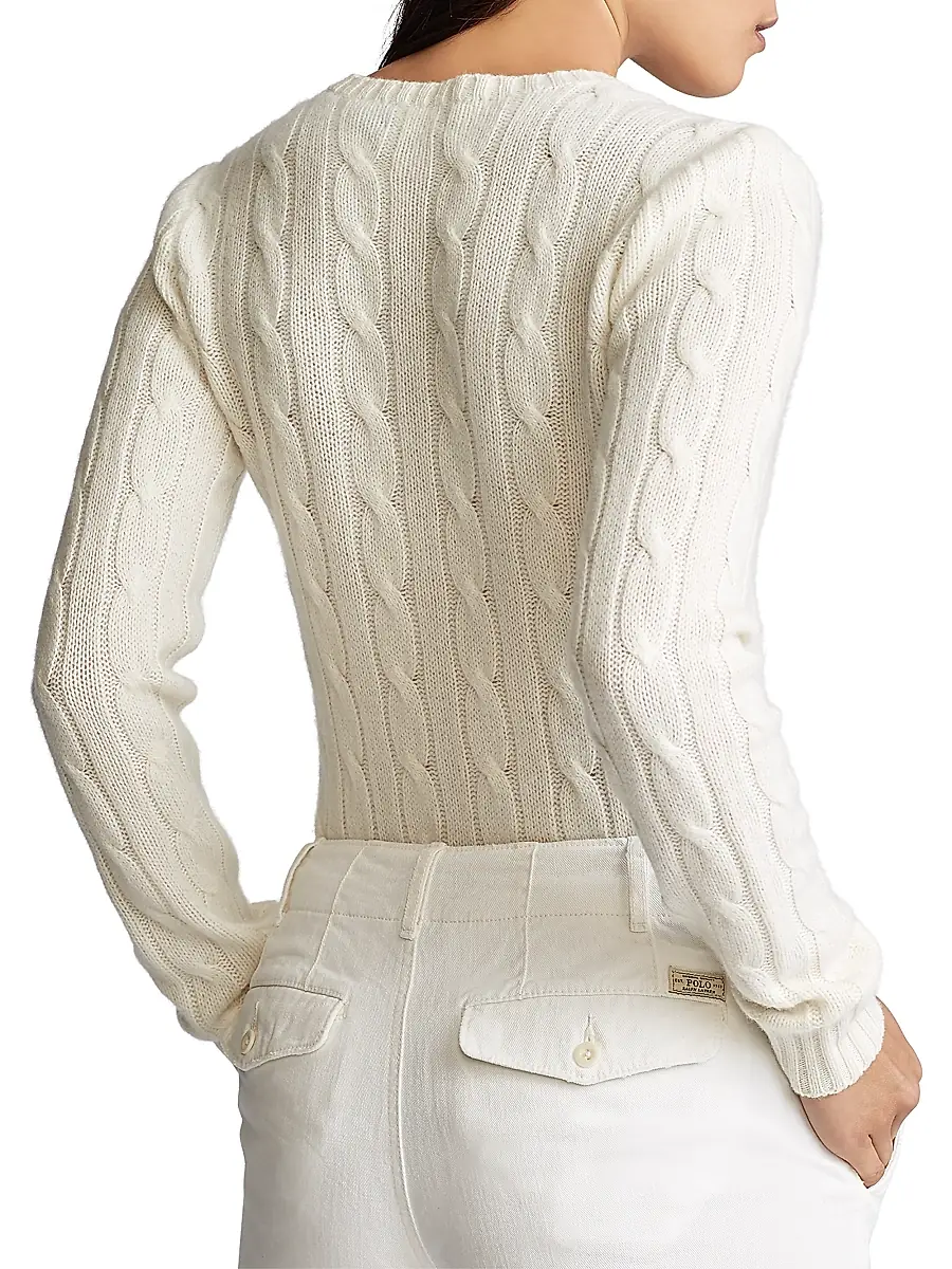 Polo Ralph Lauren Women's Julianna Cable-Knit Cashmere Sweater | Thumbnail 4 Polo Ralph Lauren Women's Julianna Cable-Knit Cashmere Sweater | Thumbnail 4
